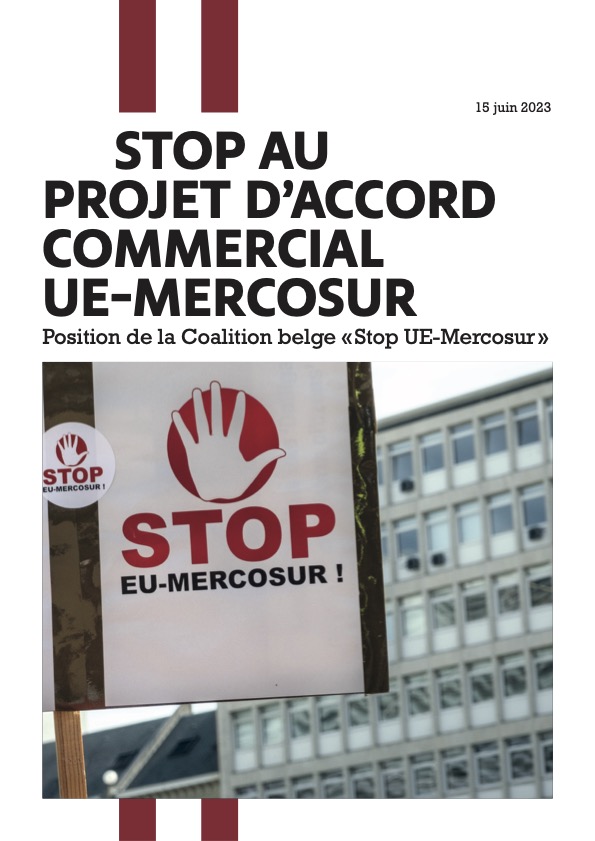 Stop au projet d'accord comercial UE-Mercosur