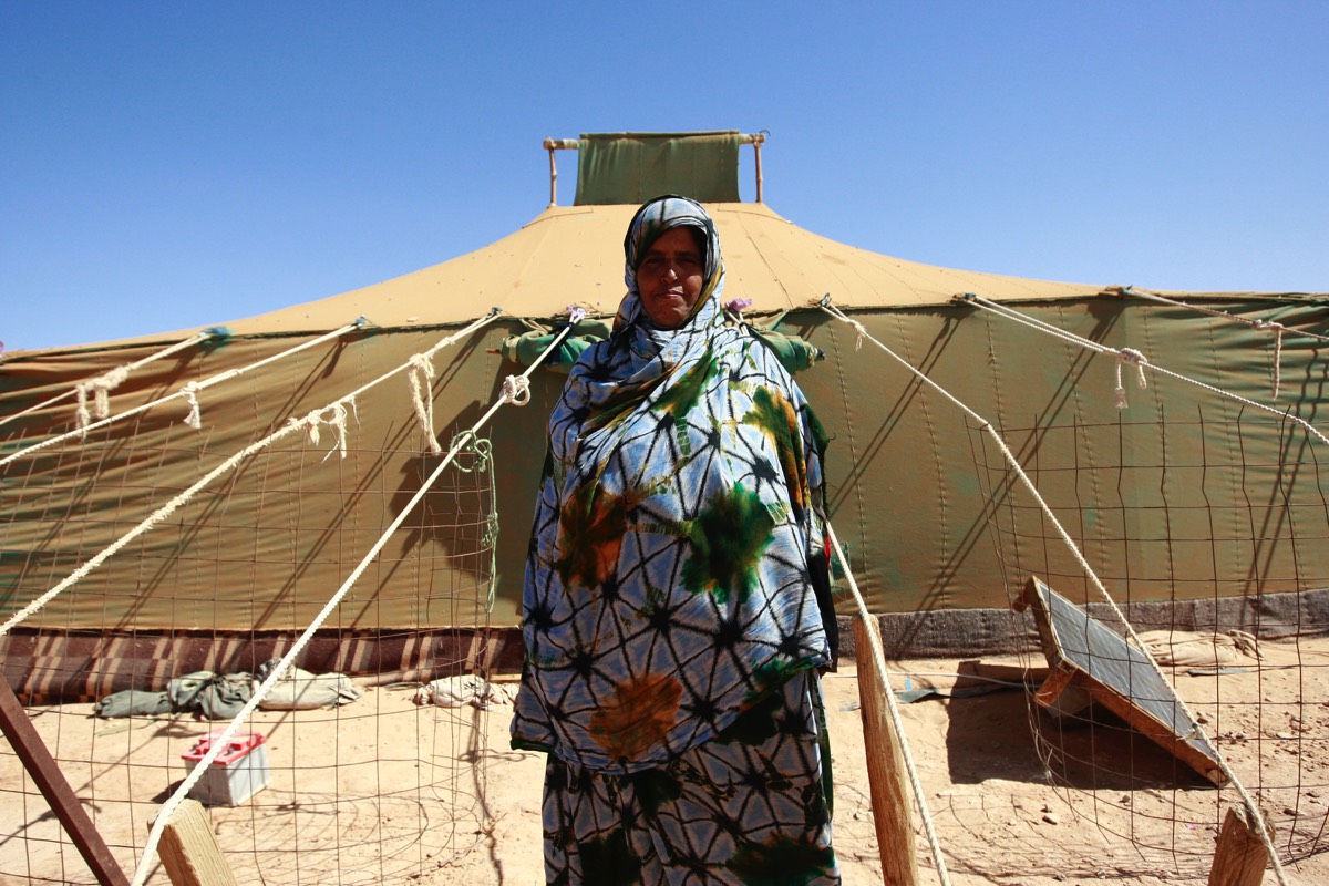 Camp de réfugiés à Laayoune, Sahara occidental