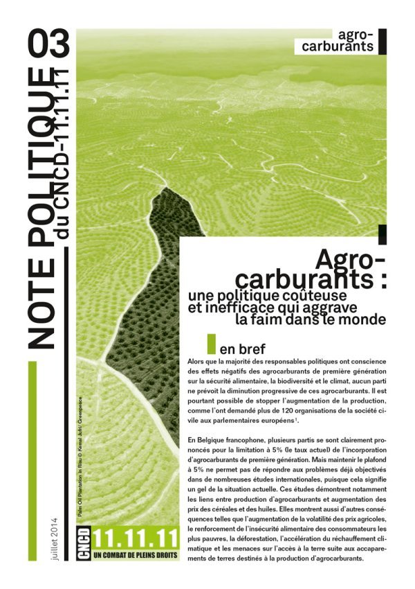 Agrocarburants : une politique coûteuse et inefficace qui aggrave...
