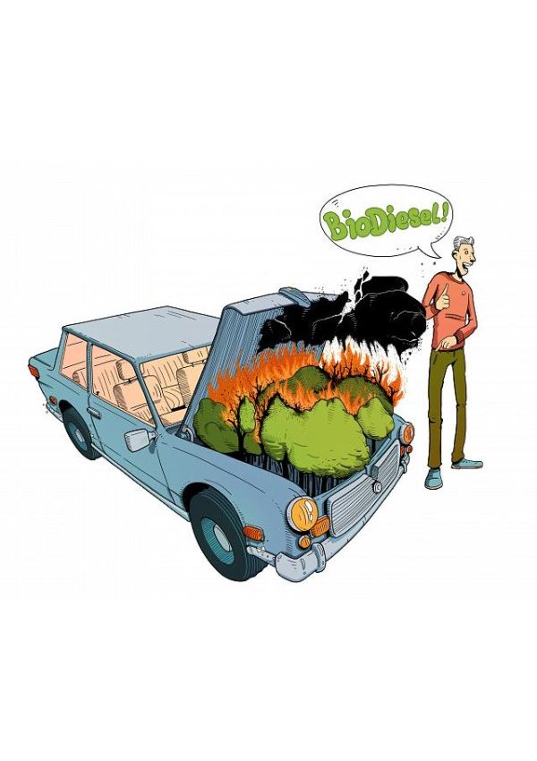 Action « L'huile de palme dans nos réservoirs tue » devant la Commission européenne le 20/01/19 à Bruxelles