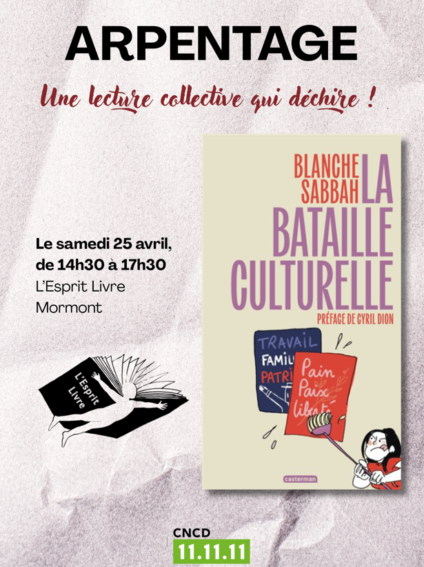 Arpentage - « La bataille culturelle » de Blanche Sabbah