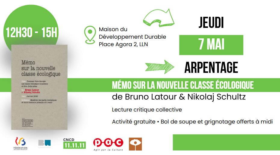 Arpentage de « Mémo sur la nouvelle classe écologique » de Bruno Latour et...